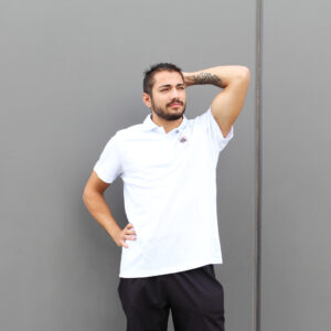 White Sabfoil Polo - size L