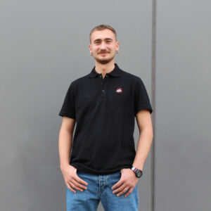 Black Sabfoil Polo - size L