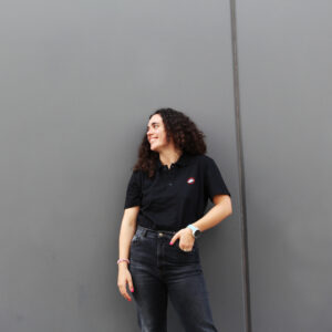 Black Sabfoil Polo - size M