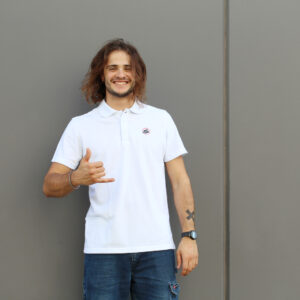 White Sabfoil Polo - size M