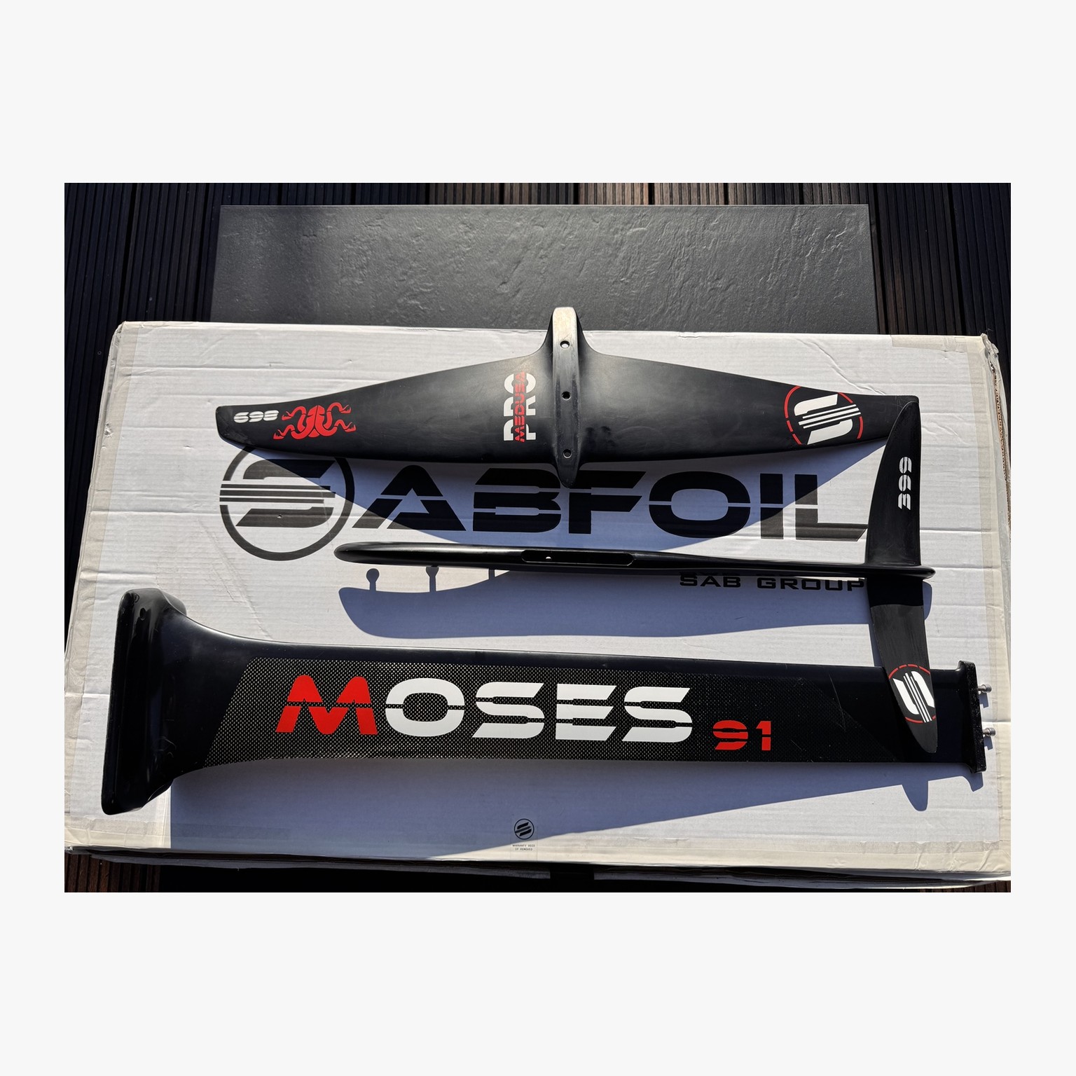 SABFOIL Medusa PRO 869 + 399 + MOSES 91 – używany zestaw kitefoil
