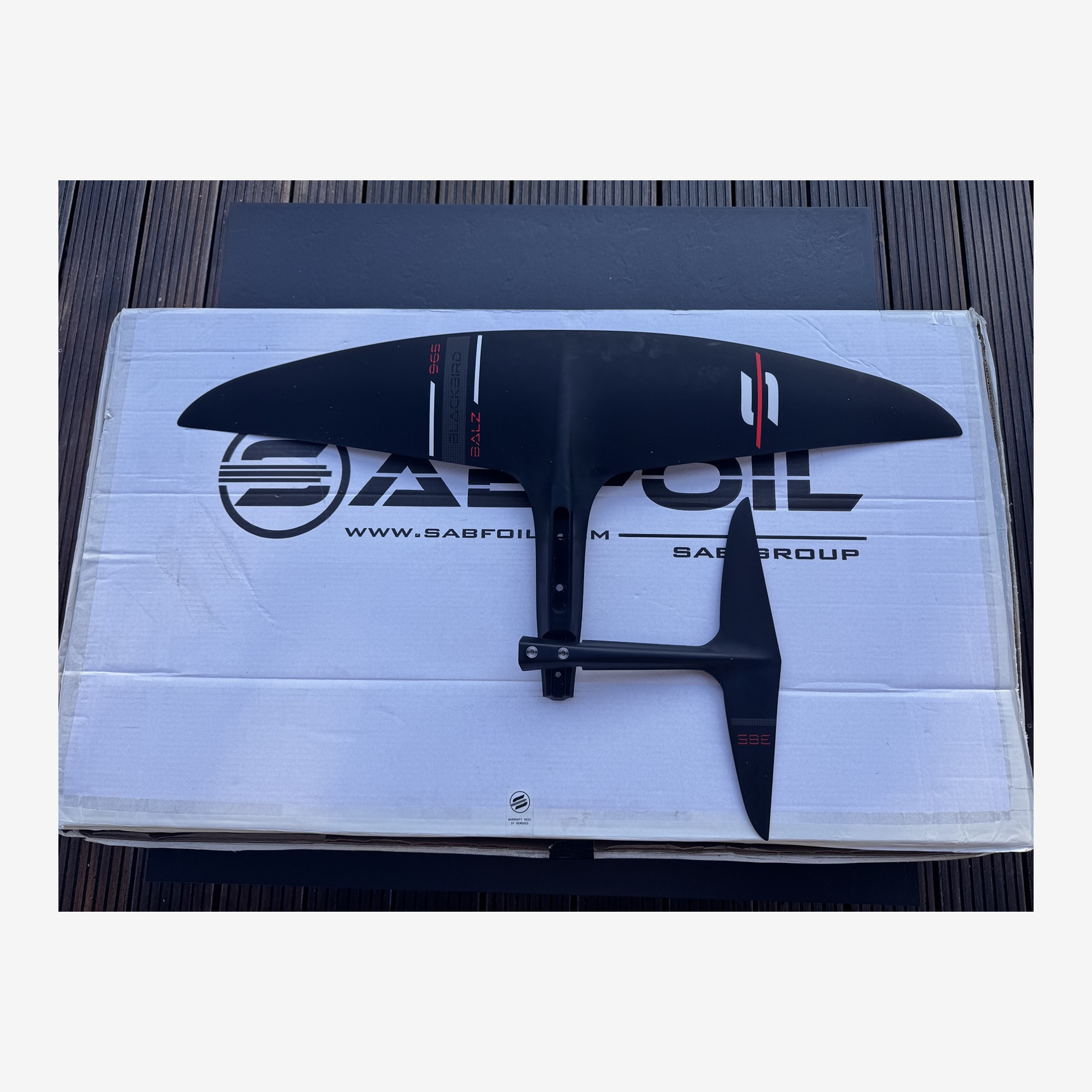 SABFOIL Blackbird Balz 965 + stabilizator 385 – używany zestaw